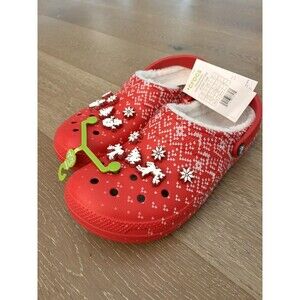 NEW With Tags Mens Womens Christmas Crocs Clogs Holiday Red White Size Men’s 11